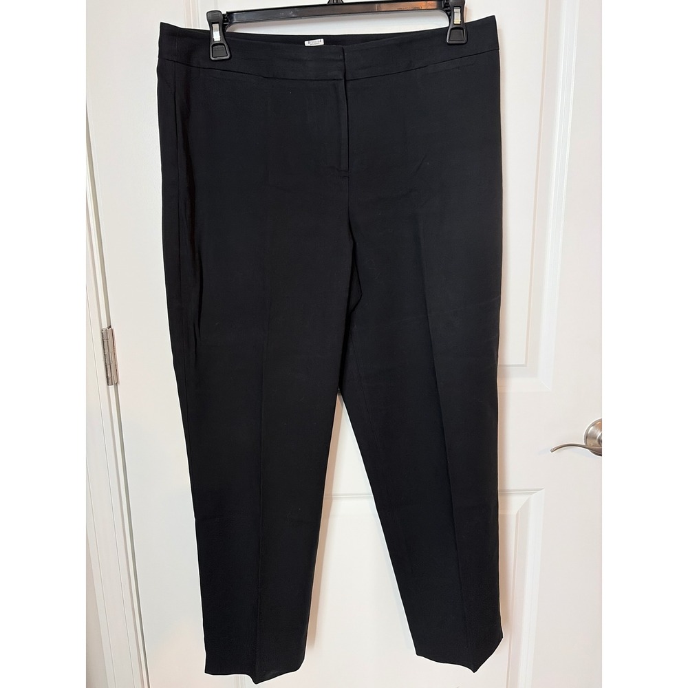 Talbots Curvy Fit Black Trousers Straight Leg Dress Pants Womens 12 Professional